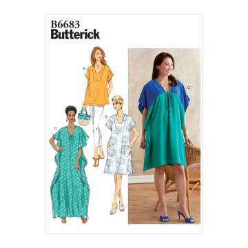 Naaipatroon Butterick 6683 tuniek, maat 32 - 40, Dui/En/Fr