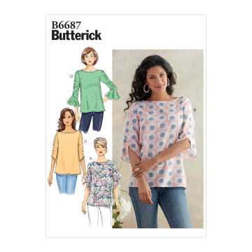 Naaipatroon Butterick 6687 blouse, maat 32 - 40, Dui/En/Fr