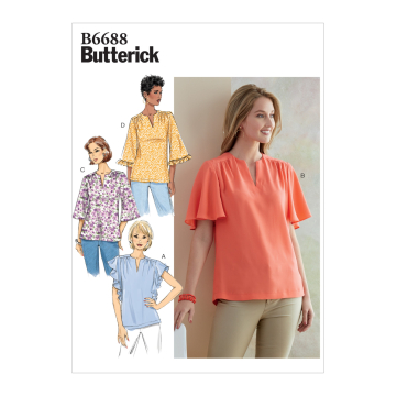 Naaipatroon Butterick 6688 blouse, maat 32 - 40, Dui/En/Fr