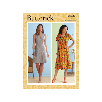 Patron Butterick 6727 robe, taille 32-40, en français
