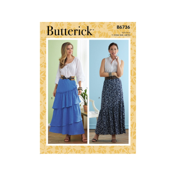 Patron Butterick 6736 jupe , taille 42-50, en français