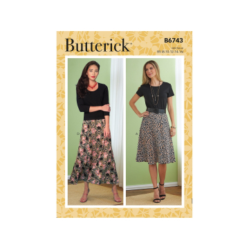 Patron Butterick 6743 jupe , taille 42-50, en français