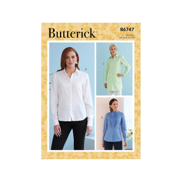 Patron Butterick 6747 blouse, taille 32-38, en français