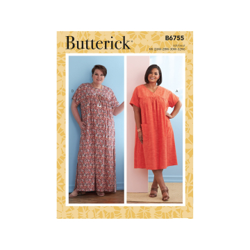 Patron Butterick 6755 robe, taille 44-50, en français
