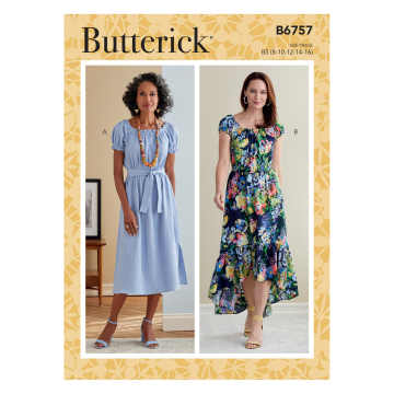 Patron Butterick 6757 robe, taille 34-42, en français