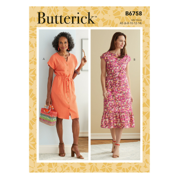 Patron Butterick 6758 robe, taille 32-40, en français