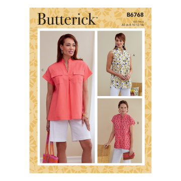 Naaipatroon Butterick 6768 blouse, maat 32-40, Dui/En/Fr