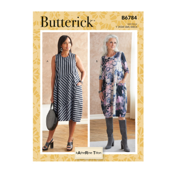 Patron Butterick 6784 robe, taille 42-50, en français