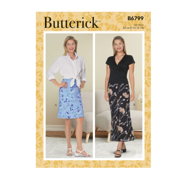 Patron Butterick 6799 jupe , taille 40- 48, en français