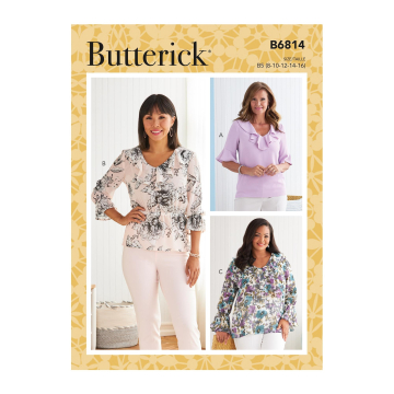 Naaipatroon Butterick 6814 blouse, maat 44-50, Dui/En/Fr