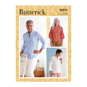 Naaipatroon Butterick 6816 blouse, maat 32-40, Dui/En/Fr