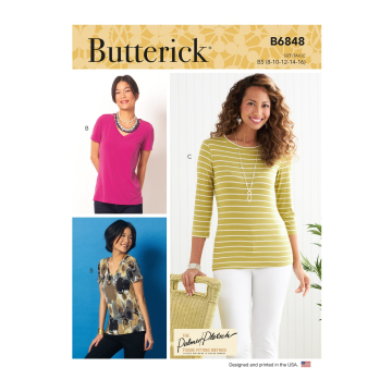 Naaipatroon Butterick 6848 Designer shirt, maat 42-50, Dui/En/Fr