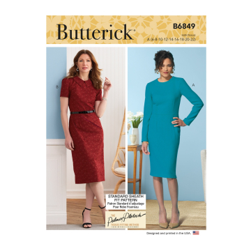 Patron Butterick 6849 robe femme, taille 32-48, en français