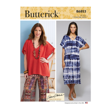 Naaipatroon Butterick 6853 tuniek en jurk, maat 32-40, Dui/En/Fr