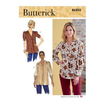 Naaipatroon Butterick 6855 blouse, maat 34-48, Dui/En/Fr