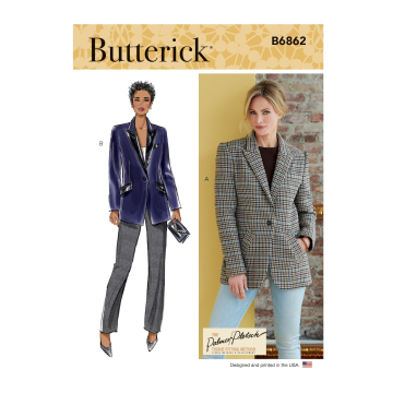 Patron Butterick 6862 veste de styliste femme, taille 34-42, en français