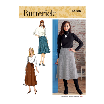 Patron Butterick 6866 jupe femme, taille 32-40, en français