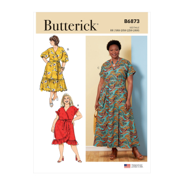 Patron Butterick 6873 robe femme, taille 54-60, en français