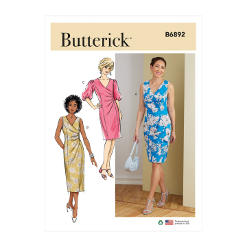 Patron Butterick 6892 robe femme, taille 32-40, en français