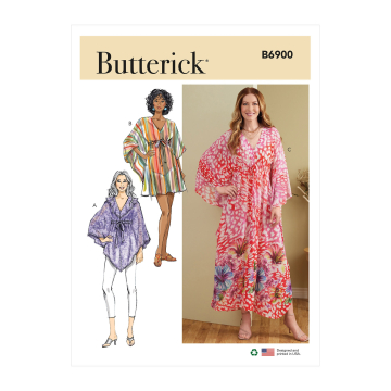 Patron Butterick 6900 robe tunique caftan femme, taille 44-52, en français