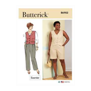 Naaipatroon Butterick 6902 combinatie, maat 56-64, Dui/En/Fr