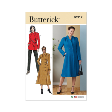 Patron Butterick 6917 manteau femme, taille 40-48, en français