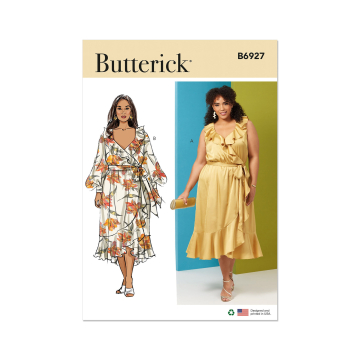 Patron Butterick 6927 robe femme, taille 56-64, en français