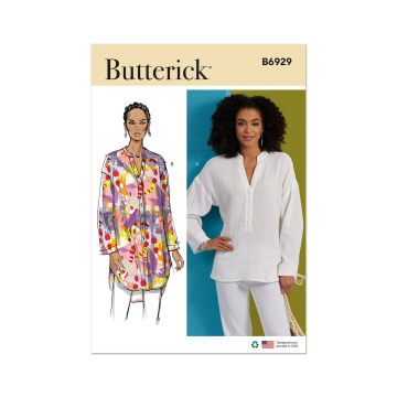 Naaipatroon Butterick 6929 blouse, maat 44-52, Dui/En/Fr