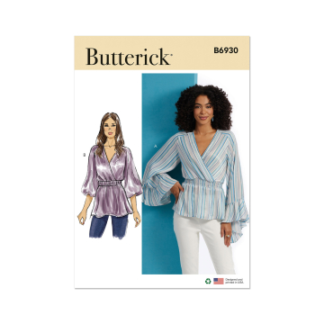 Naaipatroon Butterick 6930 blouse, maat 38-46, Dui/En/Fr