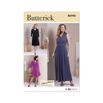 Patron Butterick 6940 robe femme, taille 38-46, en français