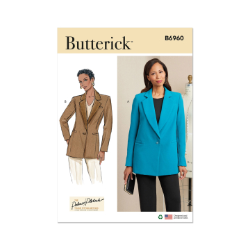 Patron Butterick 6960 blazer femme, taille 34-42, en français
