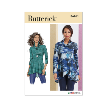 Naaipatroon Butterick 6961 pullover, maat 30-38, Dui/En/Fr