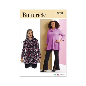 Naaipatroon Butterick 6962 pullover, maat 46-54, Dui/En/Fr