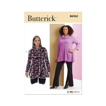 Naaipatroon Butterick 6962 pullover, maat 56-64, Dui/En/Fr