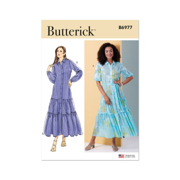 Patron Butterick 6977 robe femme, version papier, taille 32-40, en français