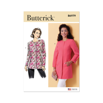 Patron Butterick 6979 blazer femme, version papier, taille 44-52, en français
