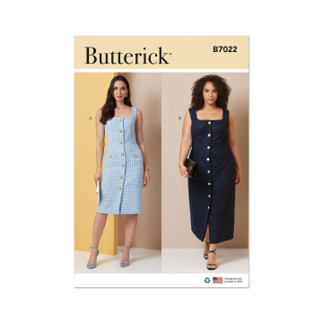 Patron Butterick 7022 robe femme, version papier, taille 36-44, en français