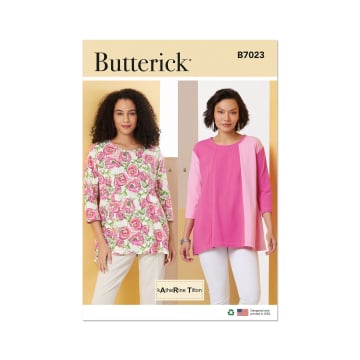 Naaipatroon Butterick 7023 Designer shirt, maat XS-XXL, Dui/En/Fr
