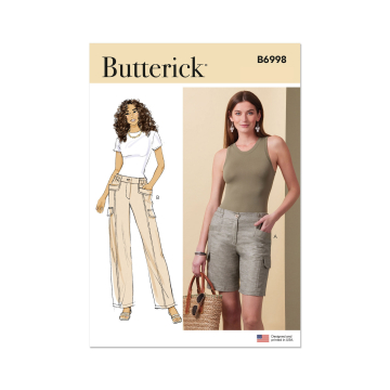 Naaipatroon Butterick Dames Broek 6998, maat 34-42, Dui/En/Fr