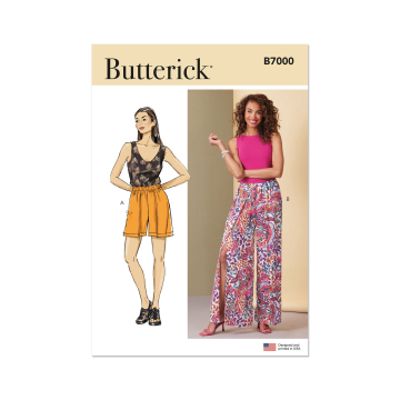 Naaipatroon Butterick Dames Broek 7000, maat 34-42, Dui/En/Fr