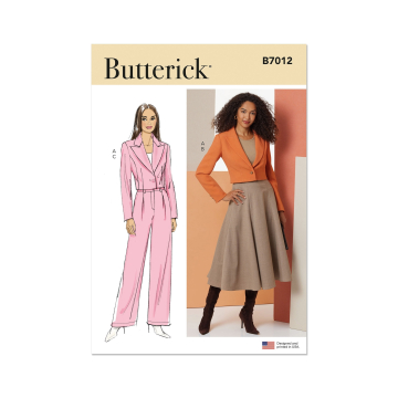 Naaipatroon Butterick Dames Jas, slang & rok 7012, maat 34-42, Dui/En/Fr
