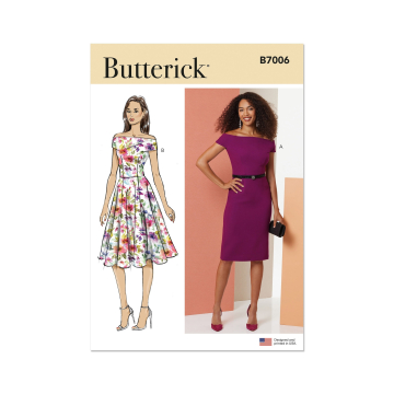 Patron Butterick 7006 robe femme, version papier, taille 34-42, en français