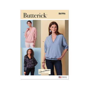 Naaipatroon Butterick Dames Tops 6996, maat 34-42, Dui/En/Fr