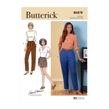 Naaipatroon Butterick Designer broek 6878, maat 34-42, Dui/En/Fr