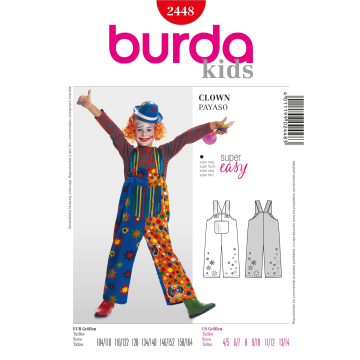 Patron Burda 2448 Déguisement Clown, en français