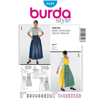 Patron Burda 8448 Dirndl, en français
