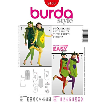 Patron Burda 2450 Déguisement Petits Fruits, en français