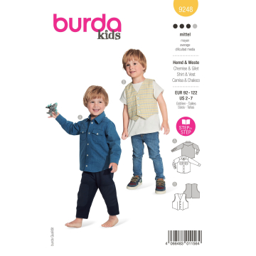 Schnittmuster Hemd und Weste, Burda Kids 9248