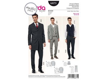 Naaipatron ak & Vest, Burda 6871, Dui/En/Fr
