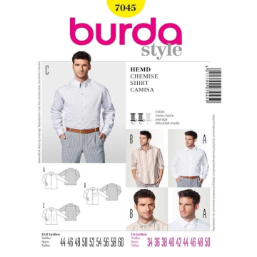 Patron Burda 7045 Chemise, en français